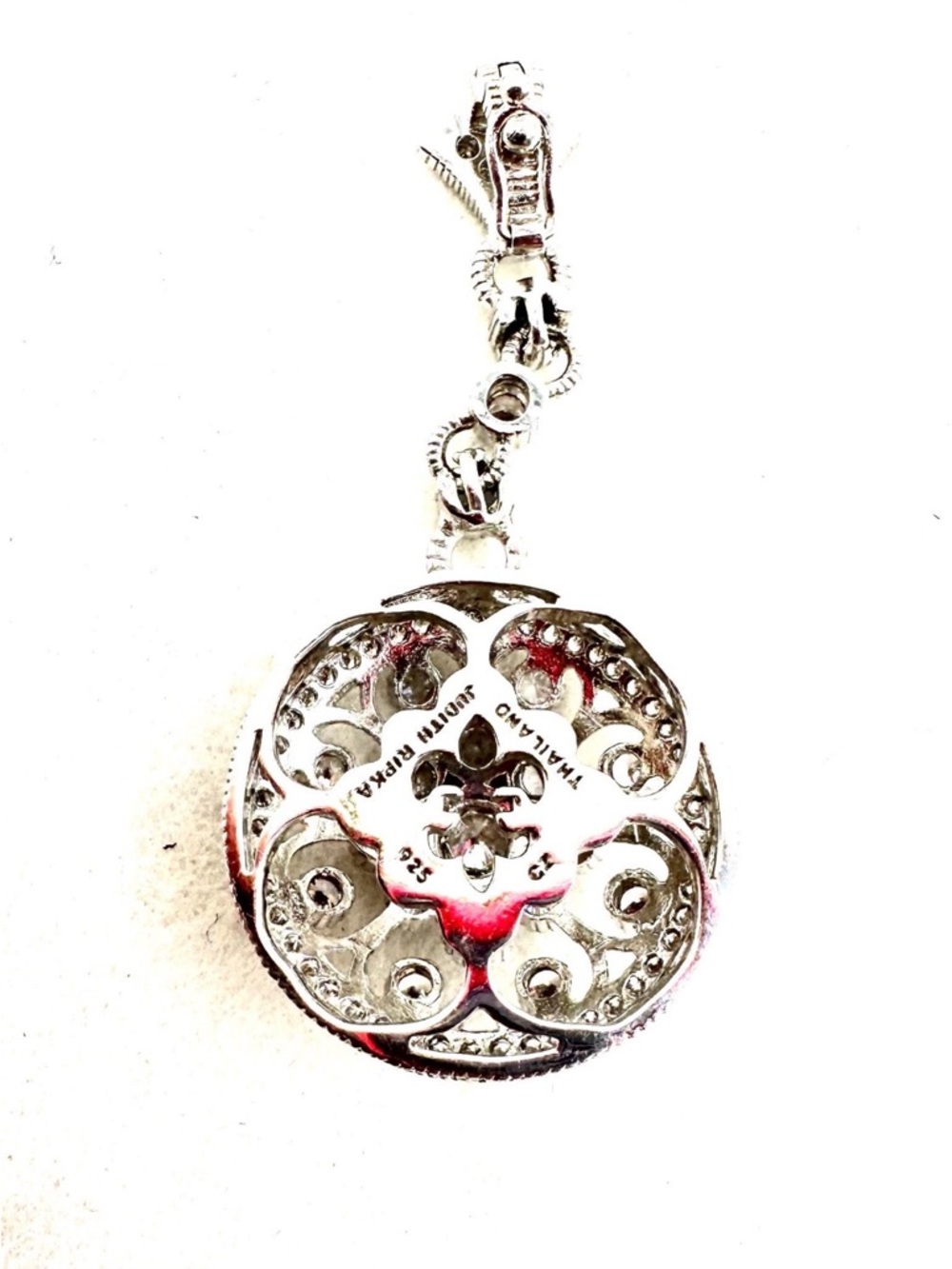 Judith Ripka Sterling Silver CZ Pendant - Picture 5 of 5